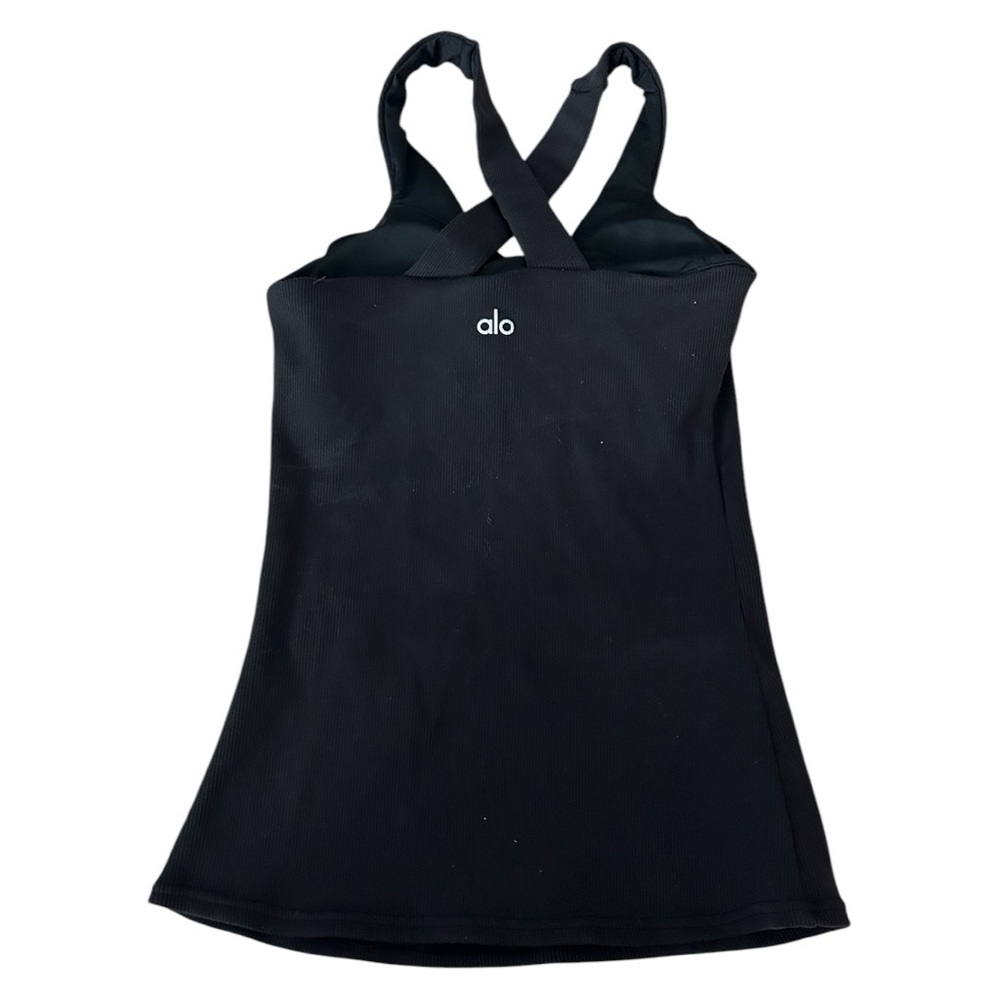 ALO Yoga Crisscross Ribbed Workout Top - Picture 2 of 5